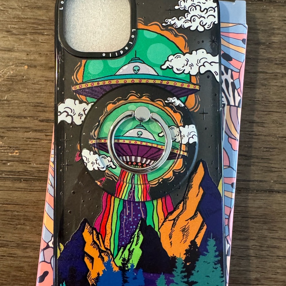 UFO Design Phone Case with Ring Holder